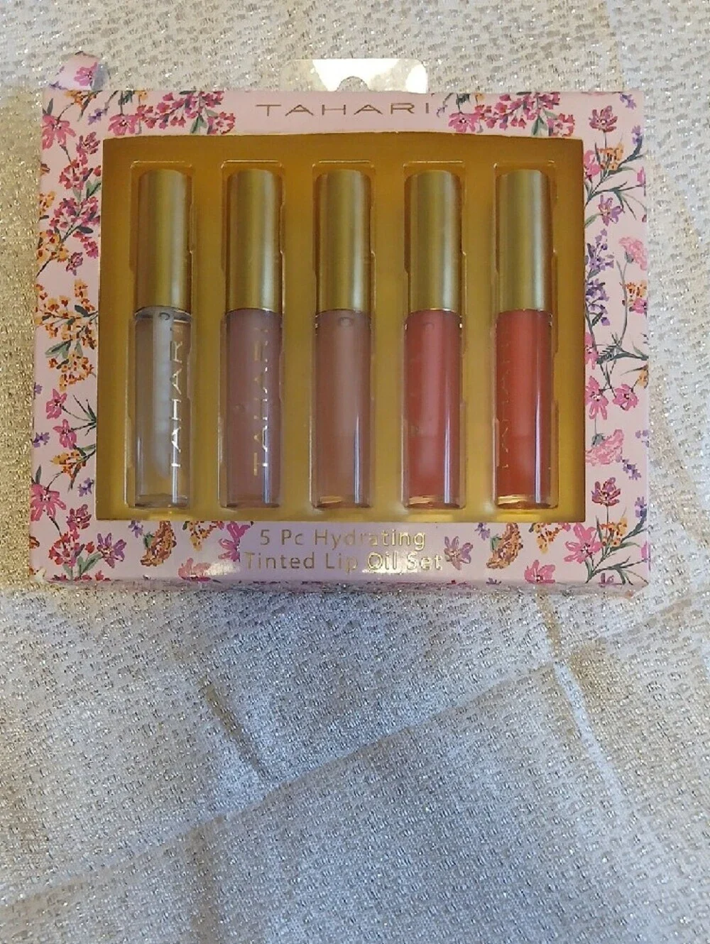 Tahari 5-Pc Tinted Lip Oils — Clear, Nude, Mauve, Rose, Coral